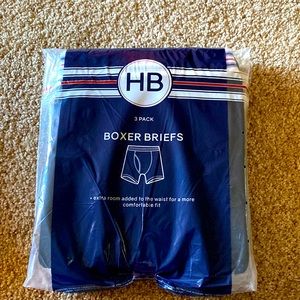 1 package 3 pack brand new never opened men’s boxer briefs, harbor bay
